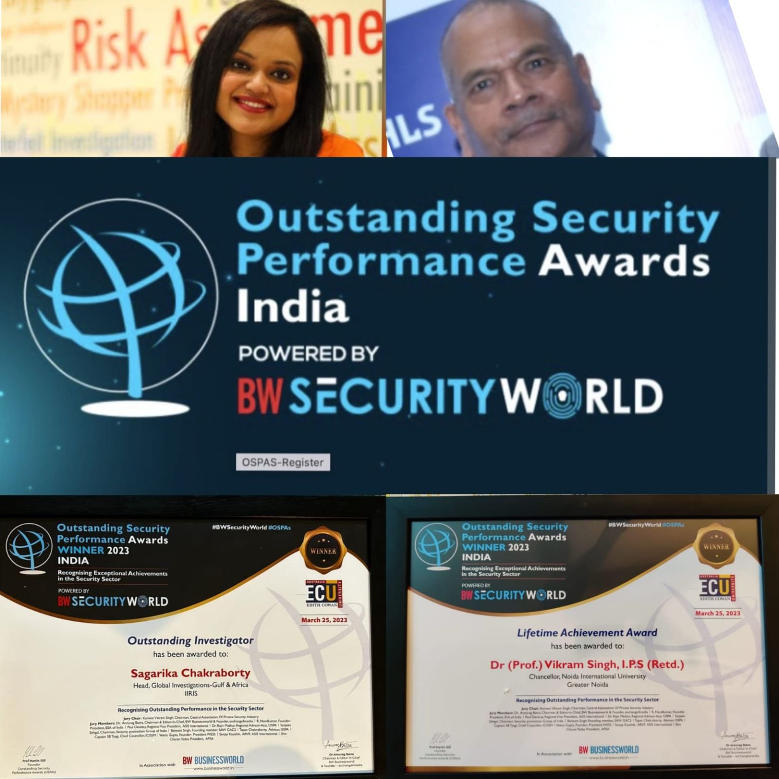 The Outstanding Security Performance Awards (OSPAs) India Awards, 2023